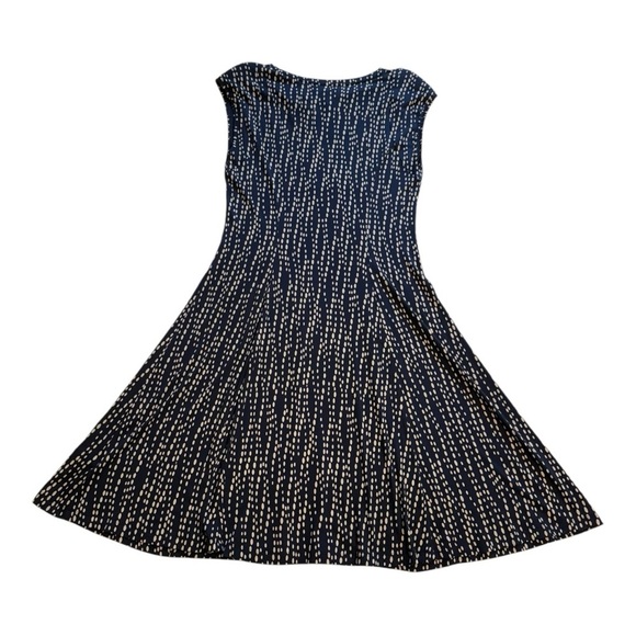 Sandwich | Fit and Flare Navy Dress With Dot Pattern - Size XL - Picture 5 of 14